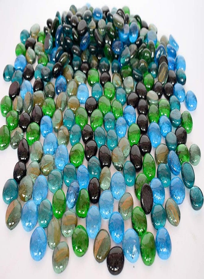 Ercole® Transparent Half Round Aquarium Glass Pebbles for Garden and Living Room Decor (Multicolour, 3 Kg) - Image 2
